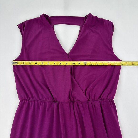 1.STATE Cinched Waist V Neck Dress Women’s Size Medium Purple NWOT - Picture 12 of 13
